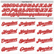Load image into Gallery viewer, Custom White Red Pinstripe Red-White Sports Pants