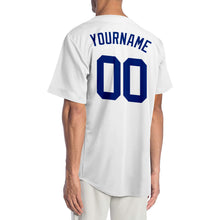 Load image into Gallery viewer, Custom White Royal-Red Authentic Baseball Jersey