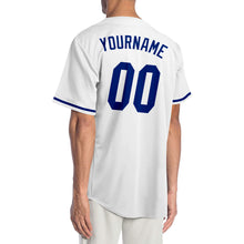 Load image into Gallery viewer, Custom White Royal Authentic Baseball Jersey