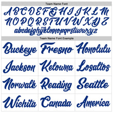 Load image into Gallery viewer, Custom White Royal Authentic Baseball Jersey