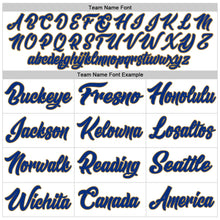 Load image into Gallery viewer, Custom White Old Gold-Royal Authentic Baseball Jersey