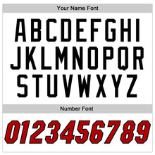 Load image into Gallery viewer, Custom White Black Pinstripe Red-Black Authentic Baseball Jersey