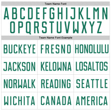 Load image into Gallery viewer, Custom White Kelly Green-Gray Authentic Baseball Jersey