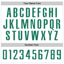 Load image into Gallery viewer, Custom White Kelly Green-Gray Authentic Baseball Jersey