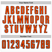Load image into Gallery viewer, Custom White Orange-Black Authentic Baseball Jersey