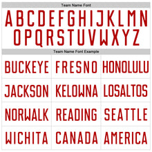 Load image into Gallery viewer, Custom White Red Pinstripe Red Authentic Baseball Jersey