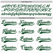 Load image into Gallery viewer, Custom White Green-Black Authentic Baseball Jersey