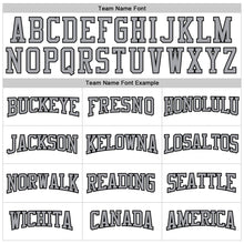 Load image into Gallery viewer, Custom Stitched White Purple Pinstripe Black-Gray Sports Pullover Sweatshirt Hoodie