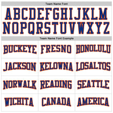 Load image into Gallery viewer, Custom Stitched White Royal Pinstripe Royal-Orange Sports Pullover Sweatshirt Hoodie