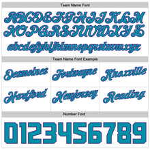 Load image into Gallery viewer, Custom White Teal-Purple Authentic Throwback Basketball Shorts