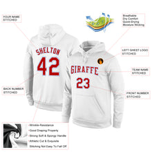 Load image into Gallery viewer, Custom Stitched White Red-Light Blue Sports Pullover Sweatshirt Hoodie