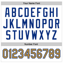 Load image into Gallery viewer, Custom Stitched White Old Gold-Royal Sports Pullover Sweatshirt Hoodie