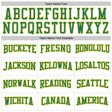 Load image into Gallery viewer, Custom Stitched White Kelly Green-Gold Sports Pullover Sweatshirt Hoodie