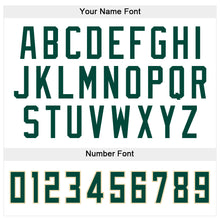 Load image into Gallery viewer, Custom Stitched White Hunter Green-Cream Sports Pullover Sweatshirt Hoodie