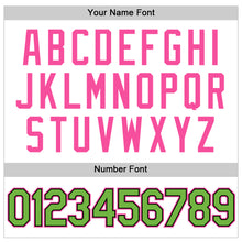 Load image into Gallery viewer, Custom White Neon Green-Pink Authentic Baseball Jersey