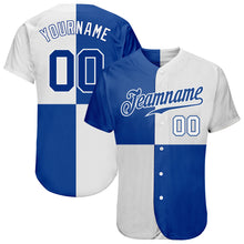 Load image into Gallery viewer, Custom White Royal 3D Pattern Design Multicolor Authentic Baseball Jersey
