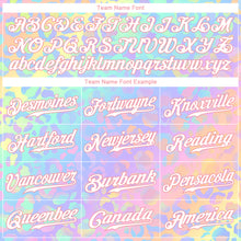 Load image into Gallery viewer, Custom White White-Medium Pink 3D Pattern Design Leopard Authentic Baseball Jersey