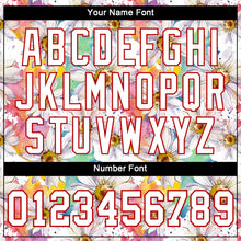 Load image into Gallery viewer, Custom White White-Red 3D Pattern Design Daisy Authentic Baseball Jersey