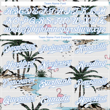 Load image into Gallery viewer, Custom White White-Light Blue 3D Pattern Design Hawaii Palm Trees Authentic Baseball Jersey