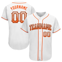 Load image into Gallery viewer, Custom White Orange-Black Authentic Drift Fashion Baseball Jersey