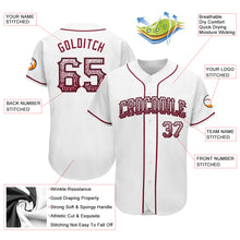 Load image into Gallery viewer, Custom White Crimson-Black Authentic Drift Fashion Baseball Jersey