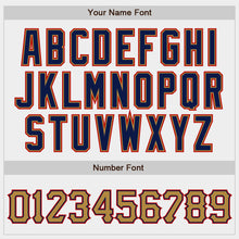 Load image into Gallery viewer, Custom White Old Gold-Navy Authentic Baseball Jersey
