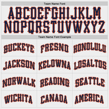 Load image into Gallery viewer, Custom White Old Gold-Navy Authentic Baseball Jersey