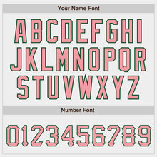 Load image into Gallery viewer, Custom White Medium Pink-Green Authentic Baseball Jersey