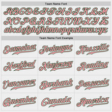 Load image into Gallery viewer, Custom White Medium Pink-Green Authentic Baseball Jersey