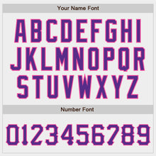 Load image into Gallery viewer, Custom White Purple-Pink Authentic Baseball Jersey