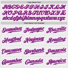 Load image into Gallery viewer, Custom White Purple-Pink Authentic Baseball Jersey