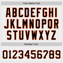 Load image into Gallery viewer, Custom White Black-Orange Authentic Baseball Jersey