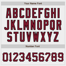 Load image into Gallery viewer, Custom White Crimson-Black Authentic Baseball Jersey