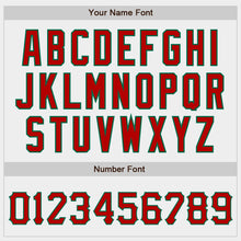 Load image into Gallery viewer, Custom White Red-Kelly Green Authentic Baseball Jersey