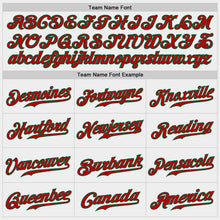 Load image into Gallery viewer, Custom White Red-Kelly Green Authentic Baseball Jersey