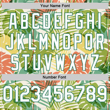 Load image into Gallery viewer, Custom White White-Kelly Green 3D Pattern Hawaii Palm Trees Authentic Basketball Jersey