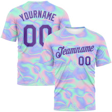 Load image into Gallery viewer, Custom 3D Pattern Design Abstract Trendy Holographic Vaporwave Style Performance T-Shirt
