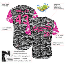 Load image into Gallery viewer, Custom Camo Pink-Black 3D Pink Ribbon Breast Cancer Awareness Month Women Health Care Support Authentic Baseball Jersey

