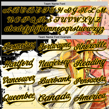 Load image into Gallery viewer, Custom White Black-Yellow 3D Pattern Design Music Festival Watercolor International Jazz Day Authentic Baseball Jersey
