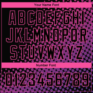 Custom Black Pink-Purple Halftone Authentic City Edition Basketball Jersey