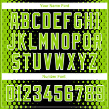 Load image into Gallery viewer, Custom Black Neon Green-White Halftone Authentic City Edition Basketball Jersey
