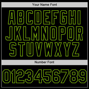 Custom Black Neon Green Line Authentic Baseball Jersey