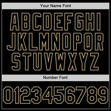 Load image into Gallery viewer, Custom Black Vegas Gold Line Authentic Baseball Jersey
