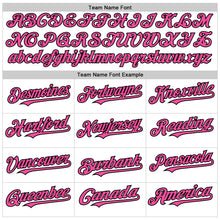 Load image into Gallery viewer, Custom White Pink-Black Line Authentic Baseball Jersey
