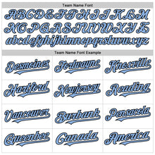Load image into Gallery viewer, Custom White Light Blue-Black Line Authentic Baseball Jersey
