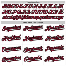 Load image into Gallery viewer, Custom White Crimson-Black Line Authentic Baseball Jersey
