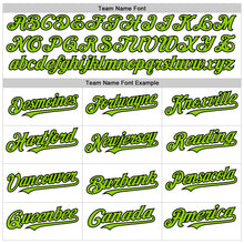 Load image into Gallery viewer, Custom White Neon Green-Black Line Authentic Baseball Jersey
