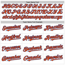 Load image into Gallery viewer, Custom White Orange-Royal Line Authentic Baseball Jersey
