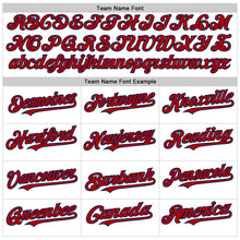 Load image into Gallery viewer, Custom White Red-Navy Line Authentic Baseball Jersey
