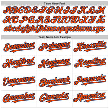 Load image into Gallery viewer, Custom White Navy-Orange Line Authentic Baseball Jersey
